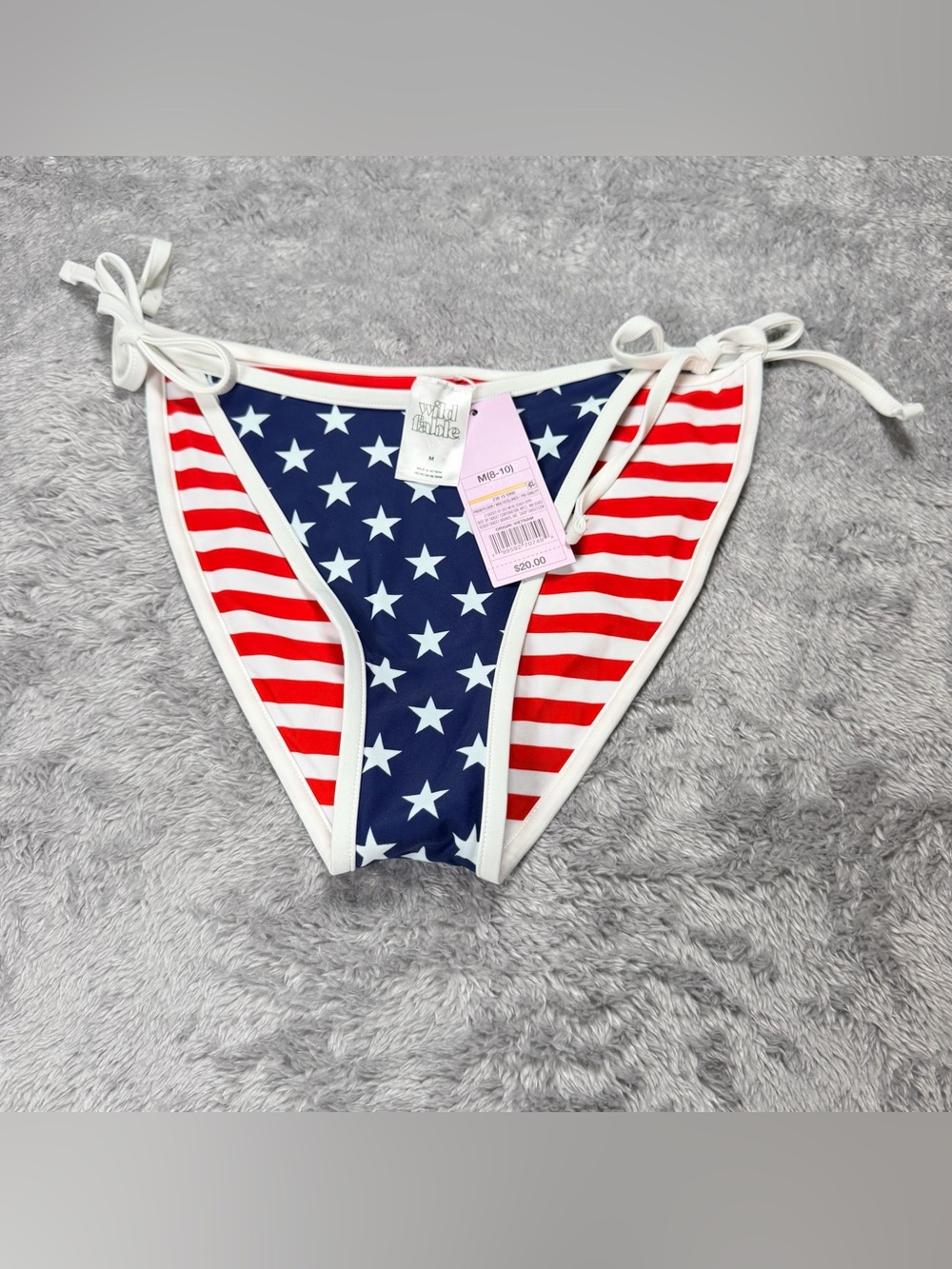 wild fable Red, White & Blue Stars Tie-Side Bikini Bottom